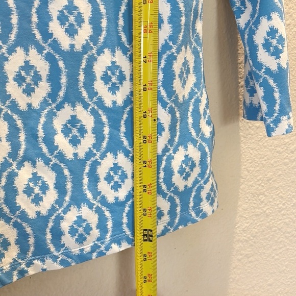 J. McLaughlin Signature Sinclair Crewneck Tee Shirt Catalina Cloth Blue Sz M - Picture 6 of 8